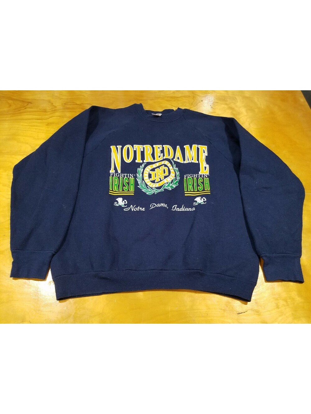 Vintage 90s Notre Dame Fighting Irish Crewneck Sweatshirt  L